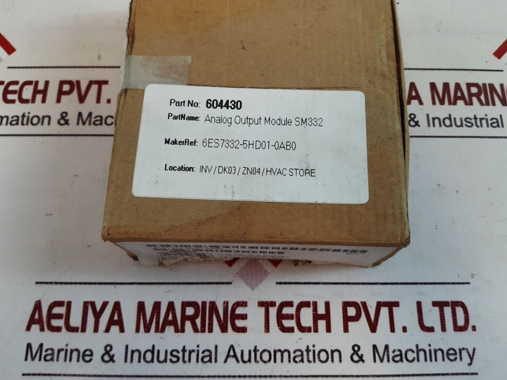 Siemens 6Es7332-5Hd01-0Ab0 Analog Output Module Sm332