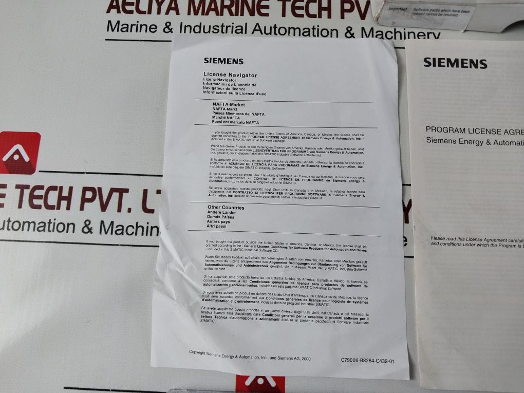 Siemens 6Es7810-2Cc03-0Yx3 License Navigator Documentation Software Compact Disc