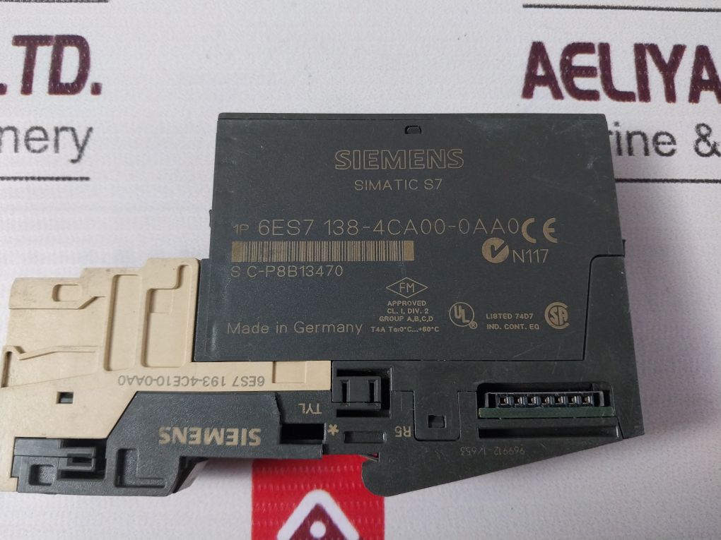 Siemens 6Es7 138-4Ca00-0Aa0 Electronic Module With 6Es7 193-4Ce10-0Aa0