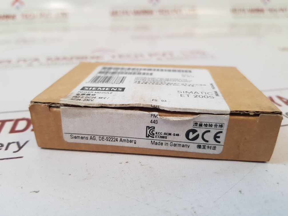 Siemens 6es7 138-4cb11-0ab0 simatic s7 power module s c-x2up3103