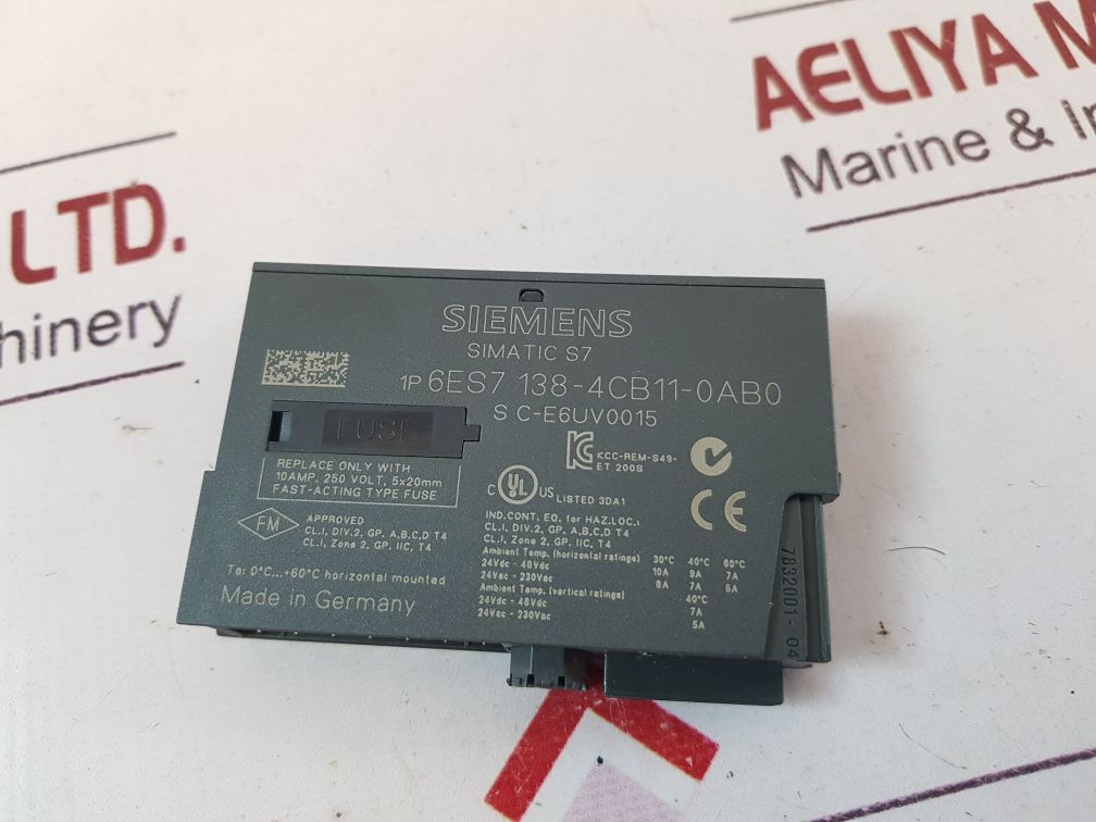 Siemens 6es7 138-4cb11-0ab0 simatic s7 power module