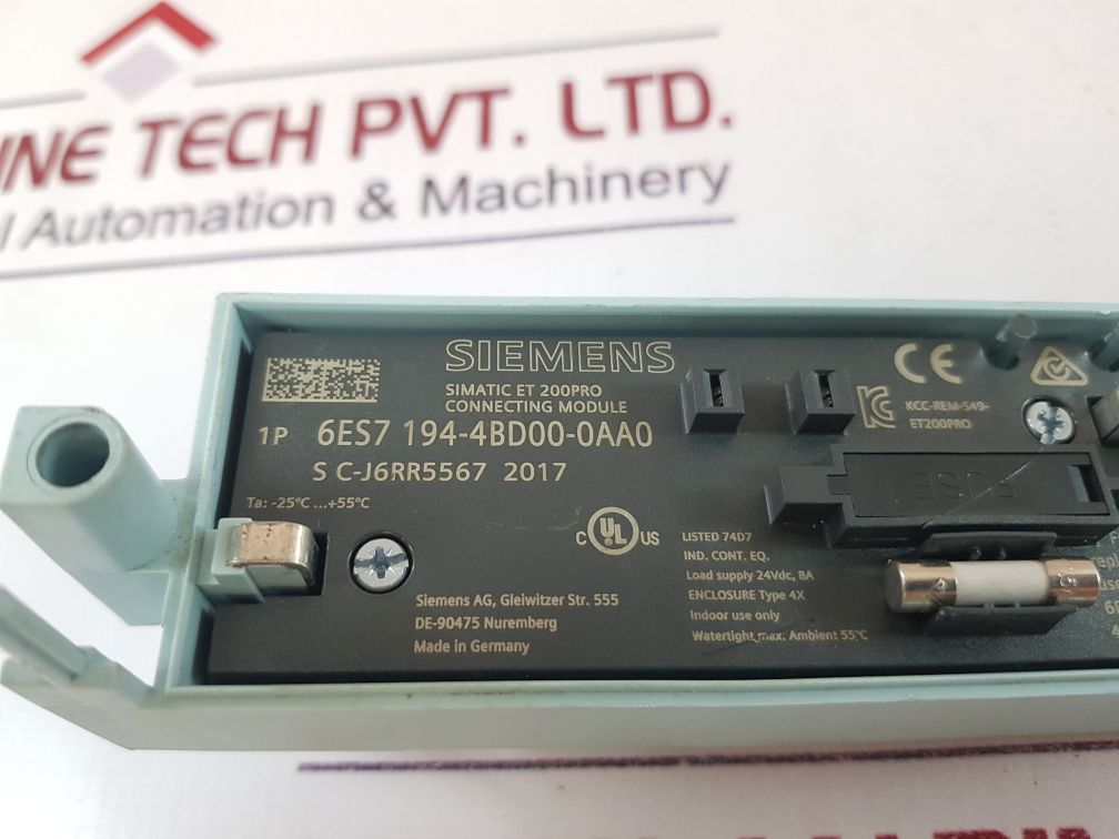 Siemens 6Es7 194-4Bd00-0Aa0 Connecting Module