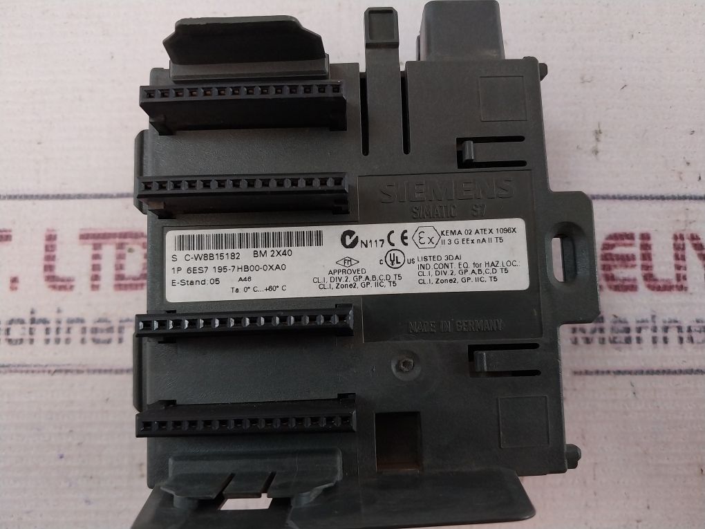 Siemens 6Es7 195-7Hb00-0Xa0 Bus Module Bm 2X40