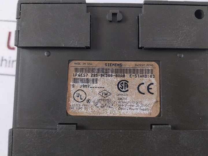 Siemens 6Es7 235-0Kd00-0Xa0 Analog I/O Module E-stand: 03
