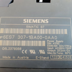 Siemens 6es7 307-1ba00-0aa0 power supply