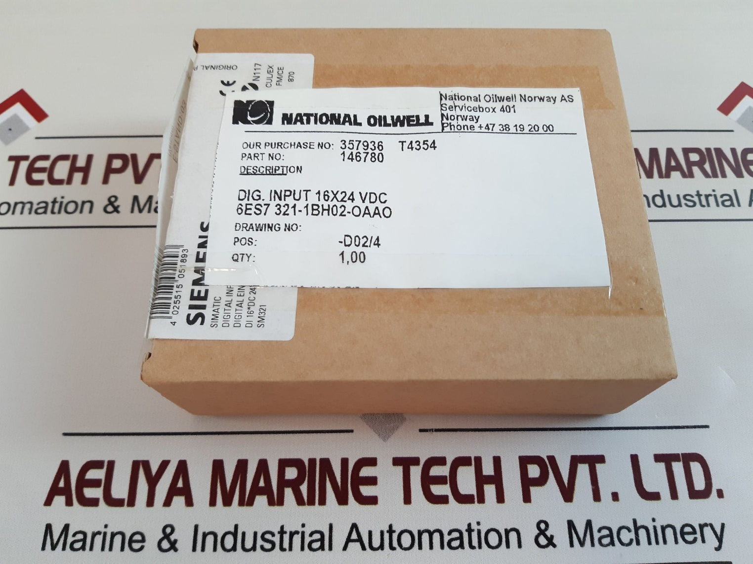 Siemens Simatic S7 6Es7 321-1Bh02-0Aa0 Digital Input Module E-stand: 3