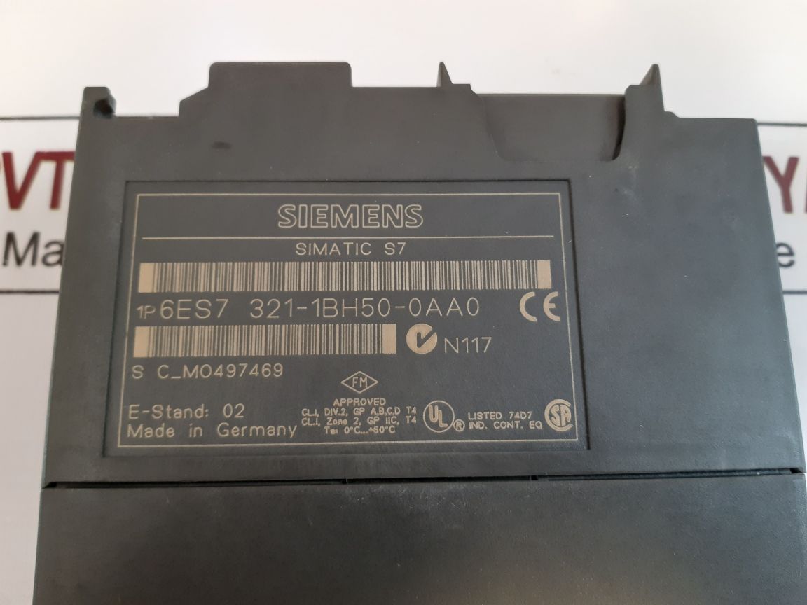Siemens 6Es7 321-1Bh50-0Aa0 Simatic S7 Input Module E-stand: 02