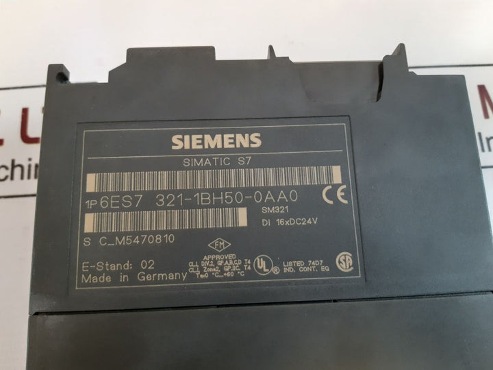 Siemens 6Es7 321-1Bh50-0Aa0 Simatic S7 Input Module E-stand: 02