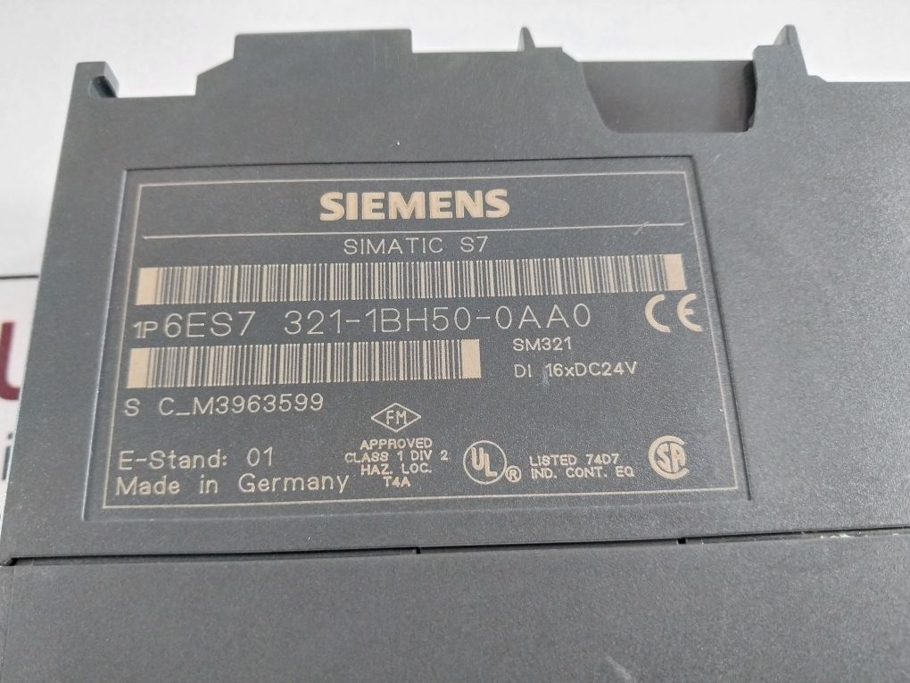 Siemens 6Es7 321-1Bh50-0Aa0 Input Module E-stand 01