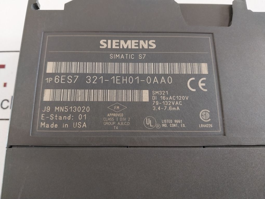 Siemens 6Es7 321-1Eh01-0Aa0 Input Module