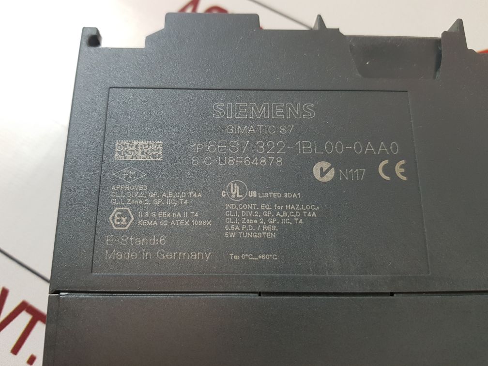 Siemens Simatic S7 6Es7 322-1Bl00-0Aa0 Digital Output Module E-stand: 6
