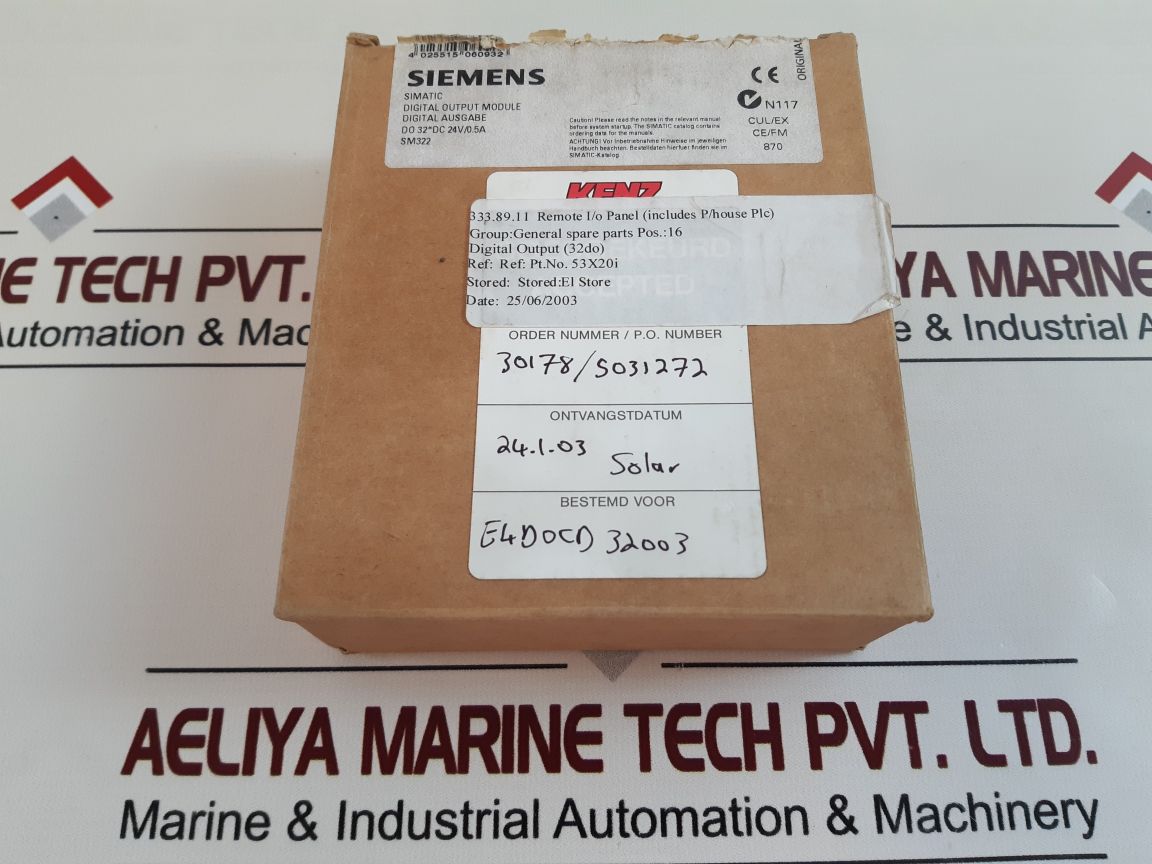 Siemens 6Es7 322-1Bl00-0Aa0 Digital Output Module E-stand: 5
