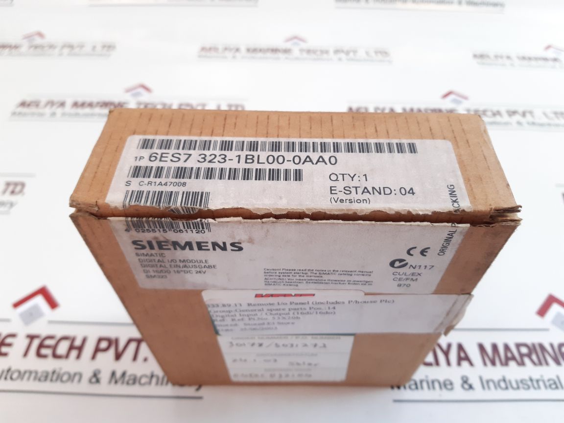 Siemens Simatic S7 6Es7 323-1Bl00-0Aa0 Digital I/O Module E-stand 4