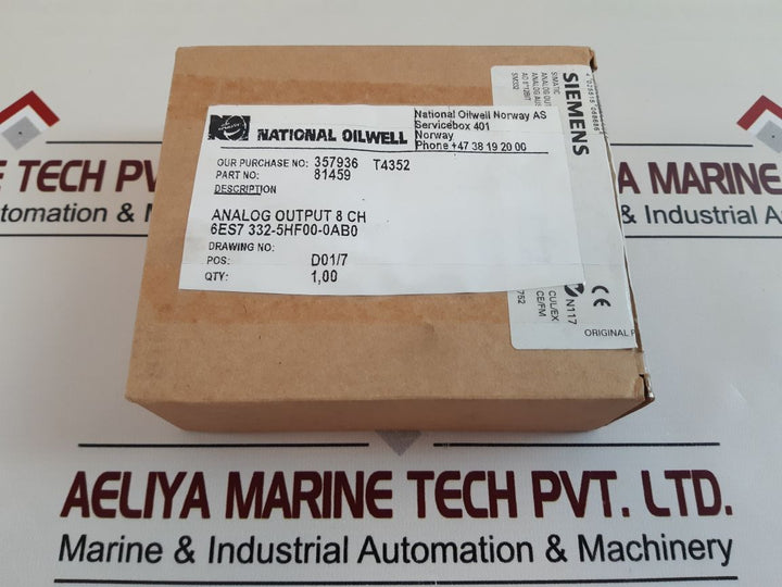 Siemens Simatic S7 6Es7 332-5Hf00-0Ab0 Analog Output Module