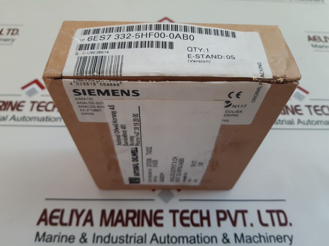 Siemens Simatic S7 6Es7 332-5Hf00-0Ab0 Analog Output Module
