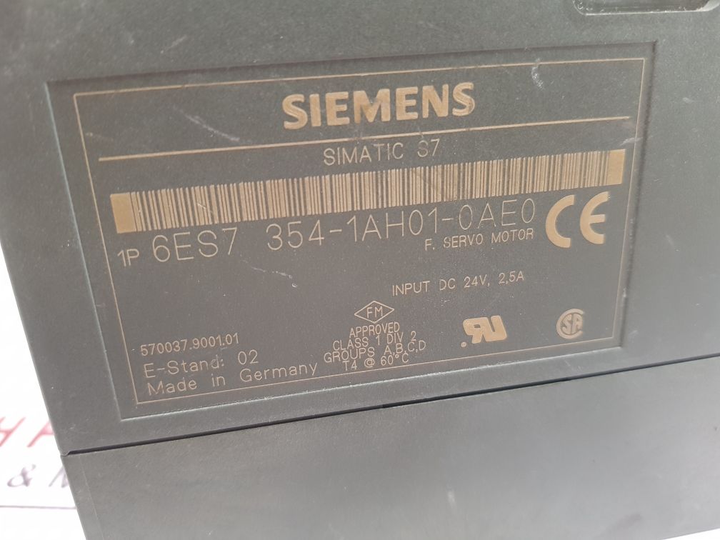 Siemens 6Es7 354-1Ah01-0Ae0 Servo Motor Module