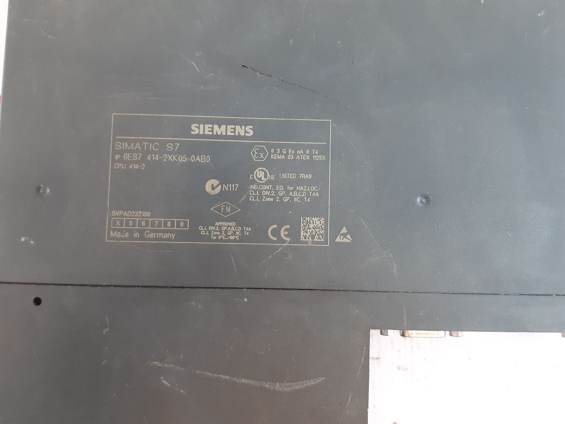 Siemens 6es7 414-2xk05-0ab0 processor module