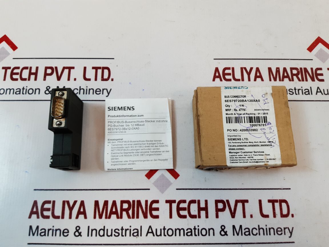 Siemens 6Es7 972-0Ba11-0Xa0 Profibus Connector