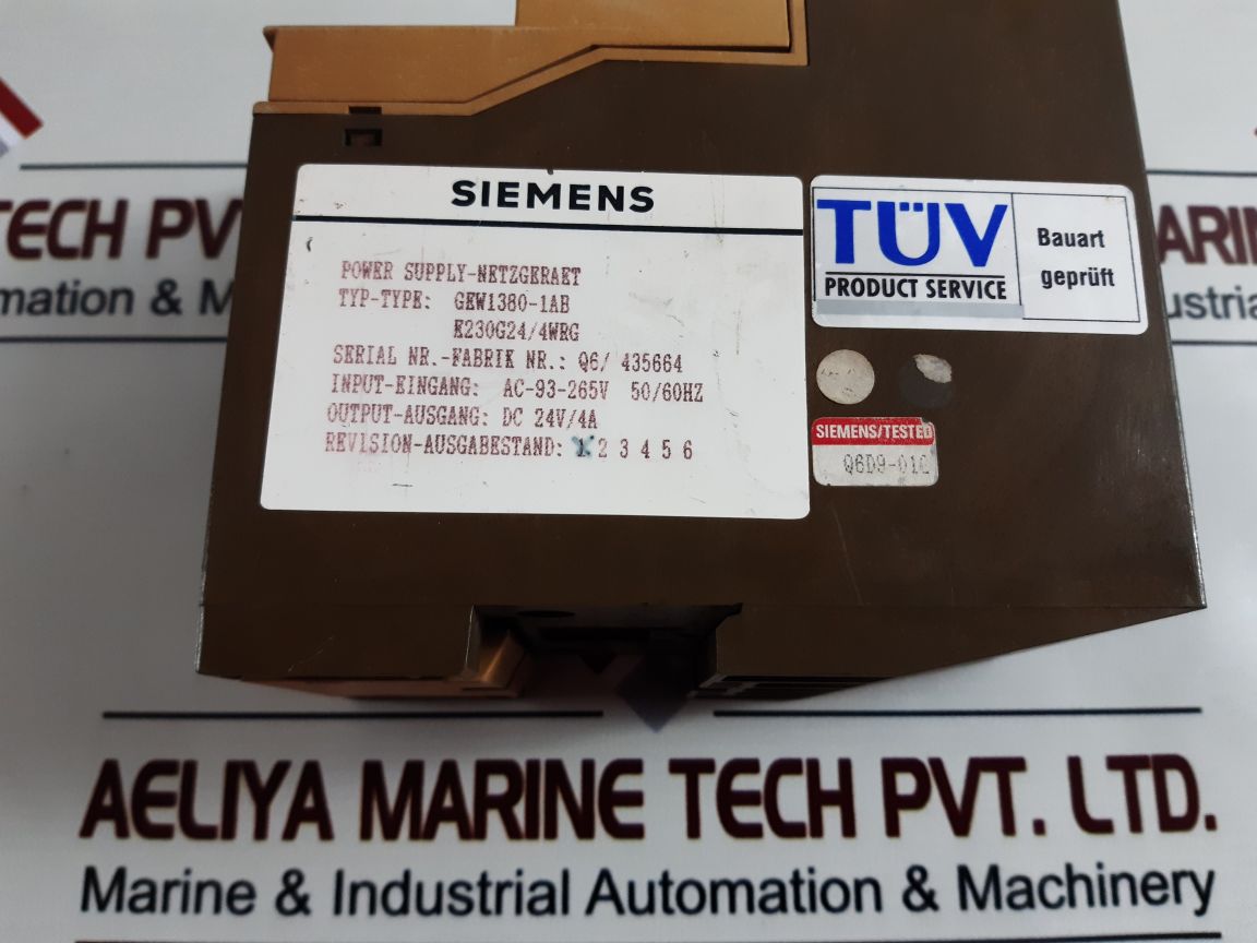 Siemens 6ew1380-1ab power supply ac-93-265v