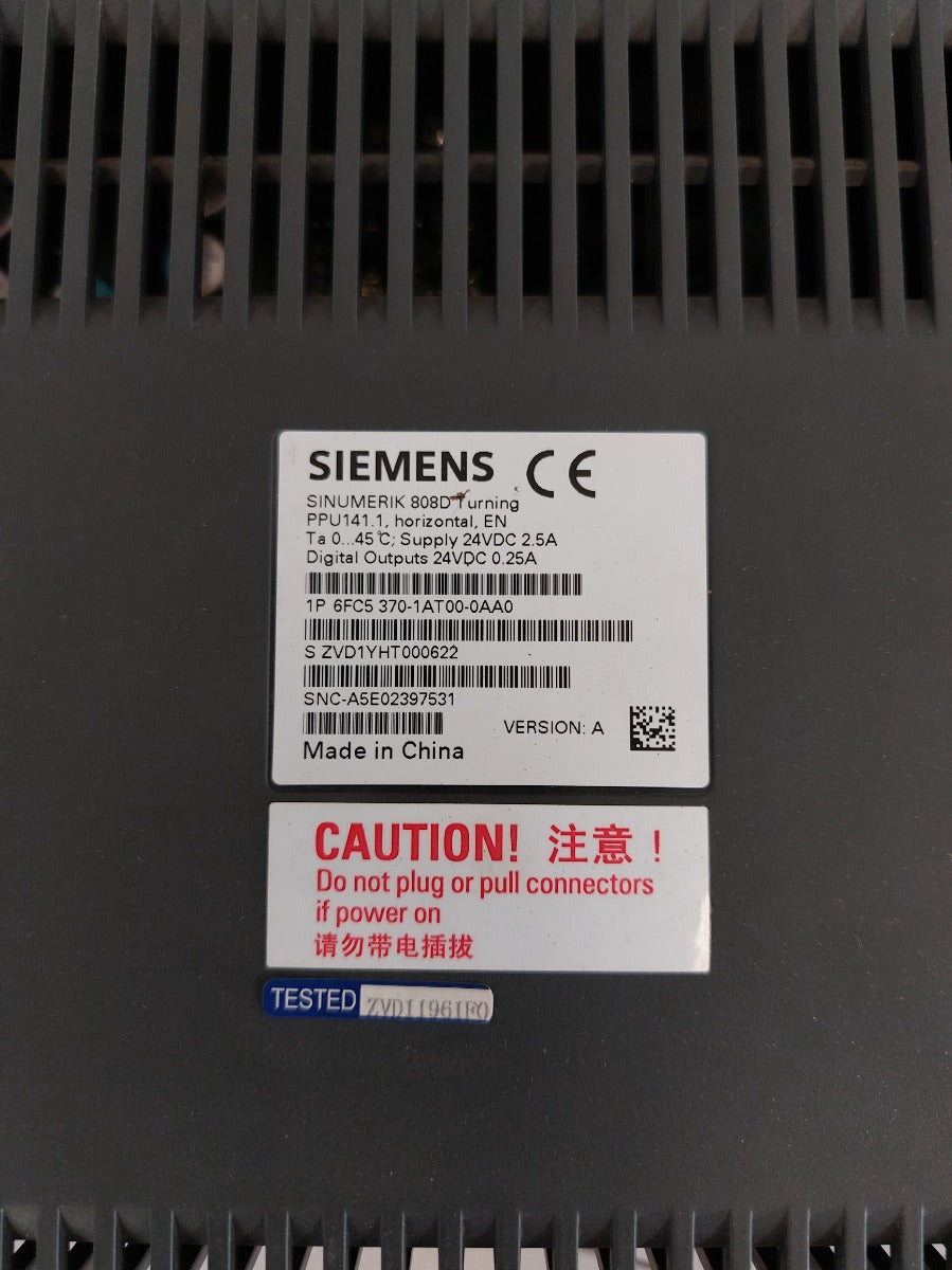 Siemens 6Fc5 370-1At00-0Aa0 Sinumerik 808D Turning Panel