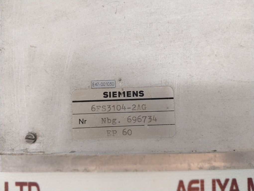 Siemens 6Fs3104-2Ag Test Panel
