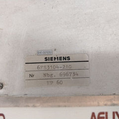 Siemens 6Fs3104-2Ag Test Panel