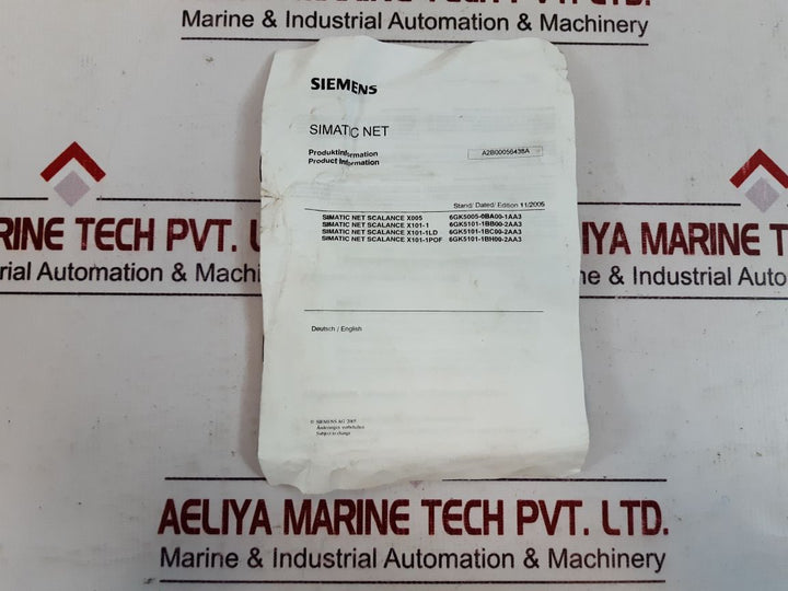 Siemens 6Gks005-0Ba00-1Aa3 Ethernet Switch