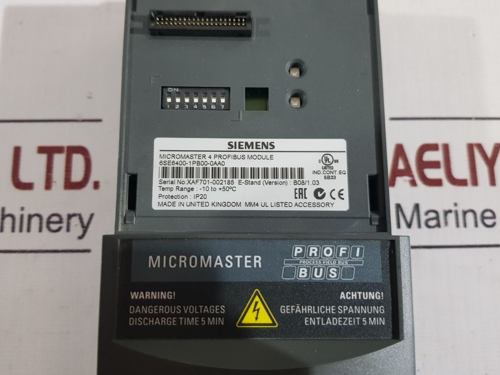 Siemens 6Se6400-1Pb00-0Aa0 Micromaster 4 Profibus Module Ip20