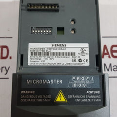 Siemens 6Se6400-1Pb00-0Aa0 Micromaster 4 Profibus Module Ip20