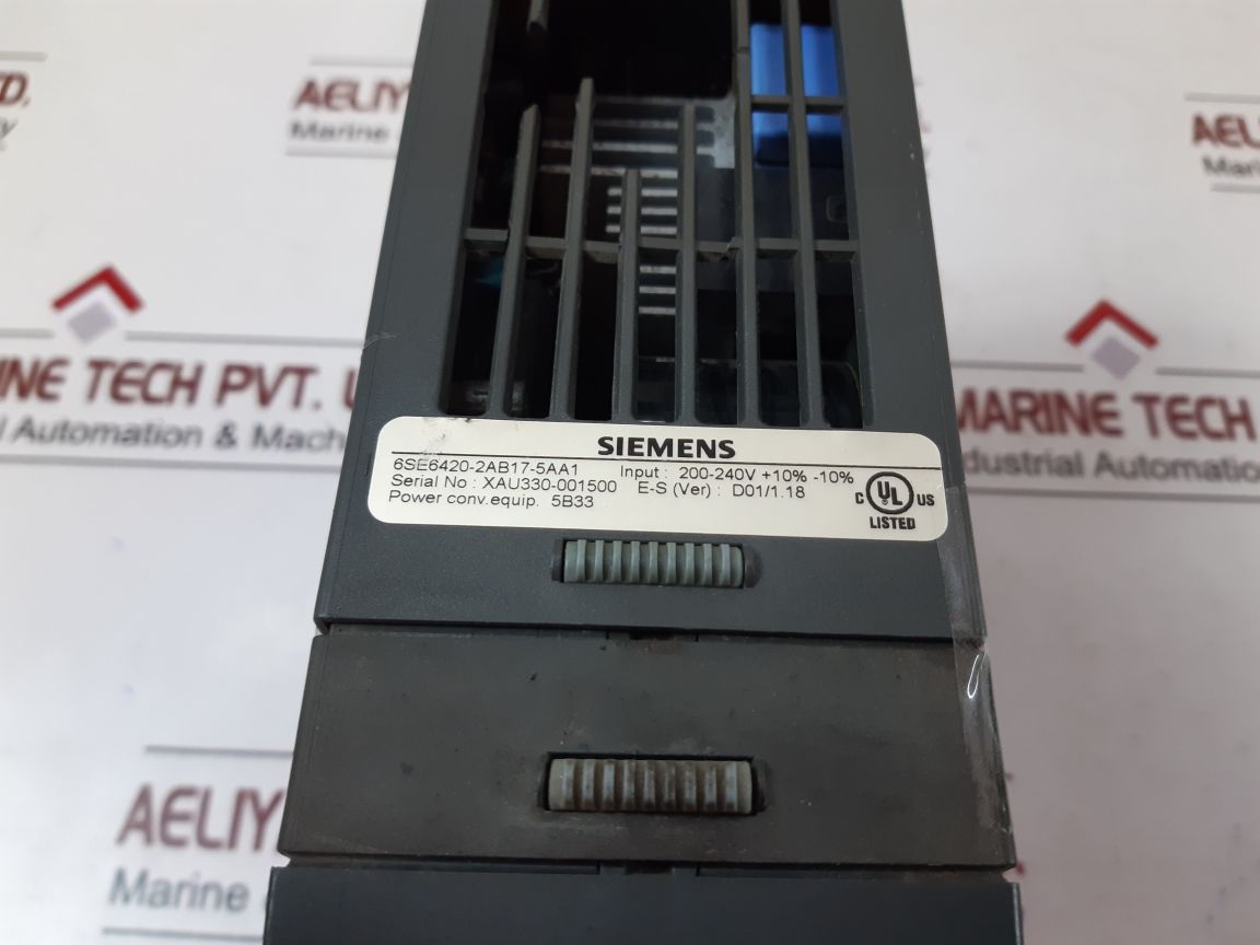 Siemens 6Se6420-2Ab17-5Aa1 Inverter E-stand(Version) D01/1.18