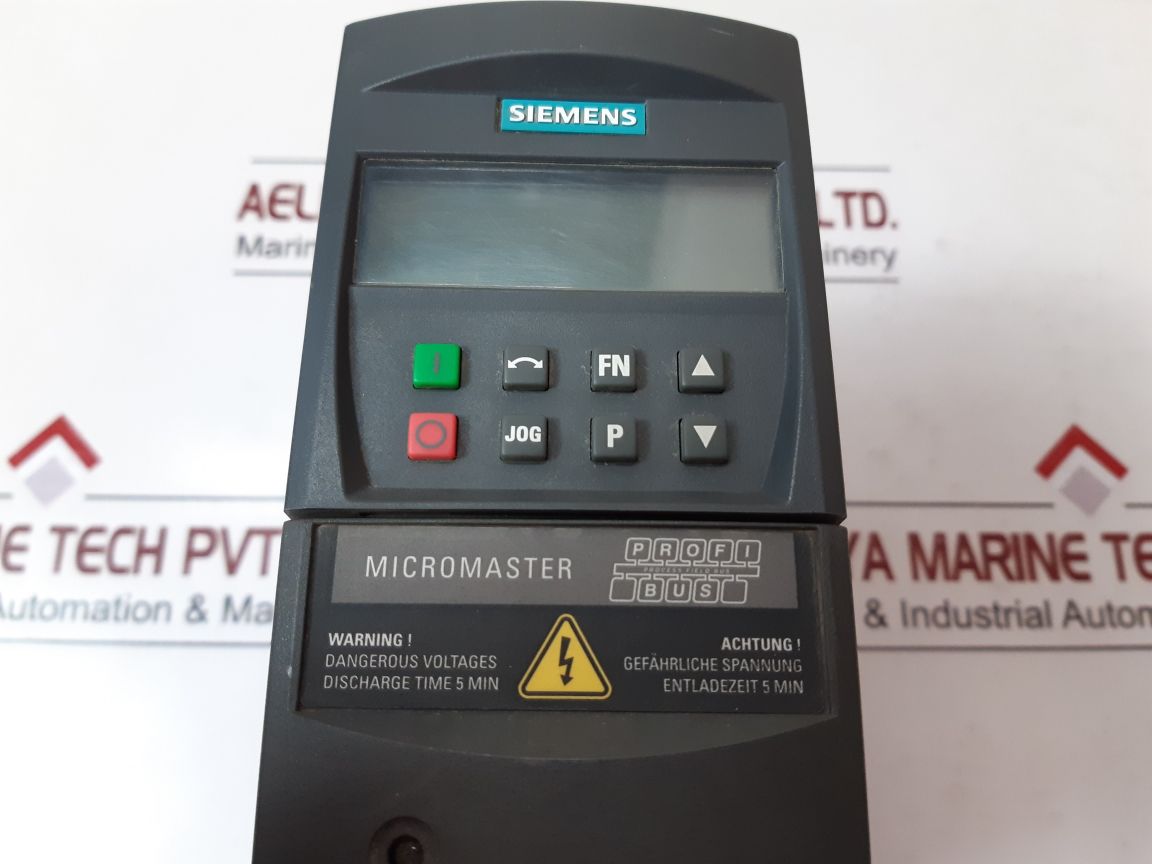 Siemens 6Se6420-2Ab17-5Aa1 Micromaster 420 Inverter
