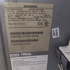 Siemens 6Se6430-2Ud41-6G40 Micromaster 430 Inverter Drive