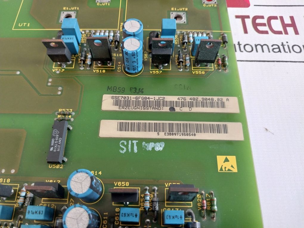 Siemens 6Se7031-6Fg84-1Jc2 Drive Control Board  