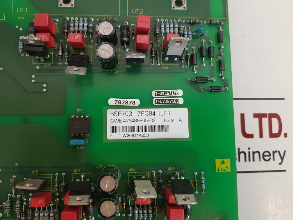 Siemens 6Se7031-7Fg84-1Jf1 Power Supply Board 94V-0