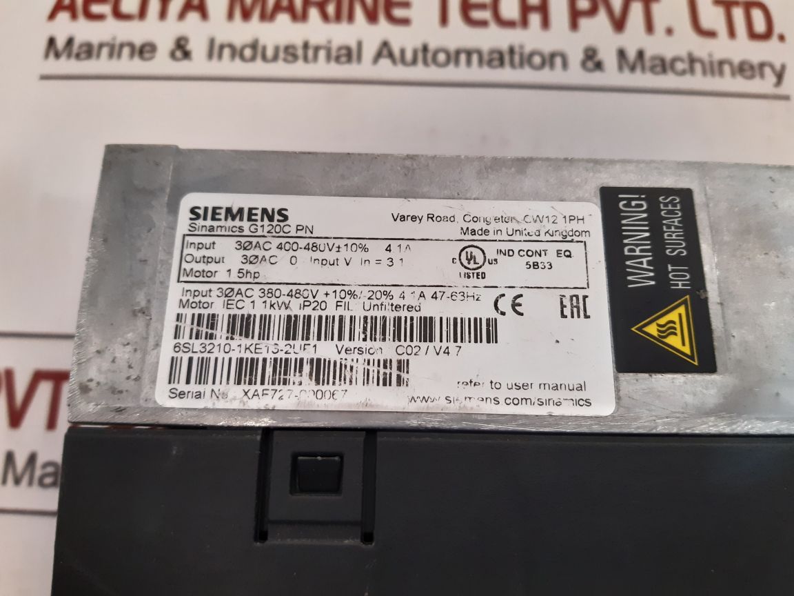 Siemens G120C Pn Automation Drive Inverter 6Sl3210-1Ke13-2Uf1 