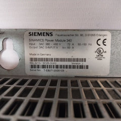 Siemens 6Sl3210-1Se26-0Ua0 Inverter Drive Power Module 340