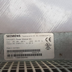 Siemens 6Sl3210-1Se31-0Ua0 Sinamics Power Module 340 With 6Sl3040-0Pa01-0Aa0
