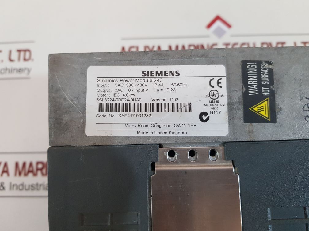 Siemens 6Sl3224-0Be24-0Ua0 Sinamics Power Module 240