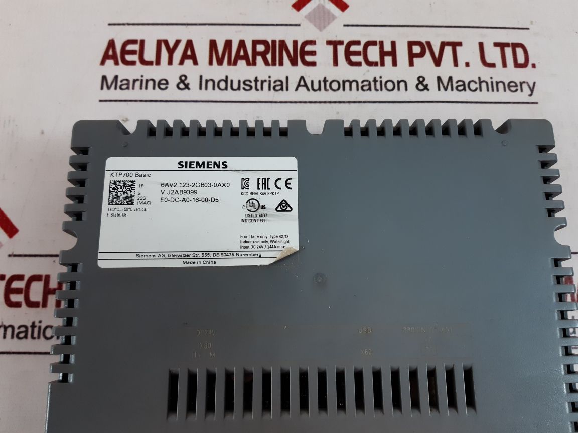 Siemens 6Va2 123-2Gb03-0Ax0 Simatic Hmi Panel 50°C