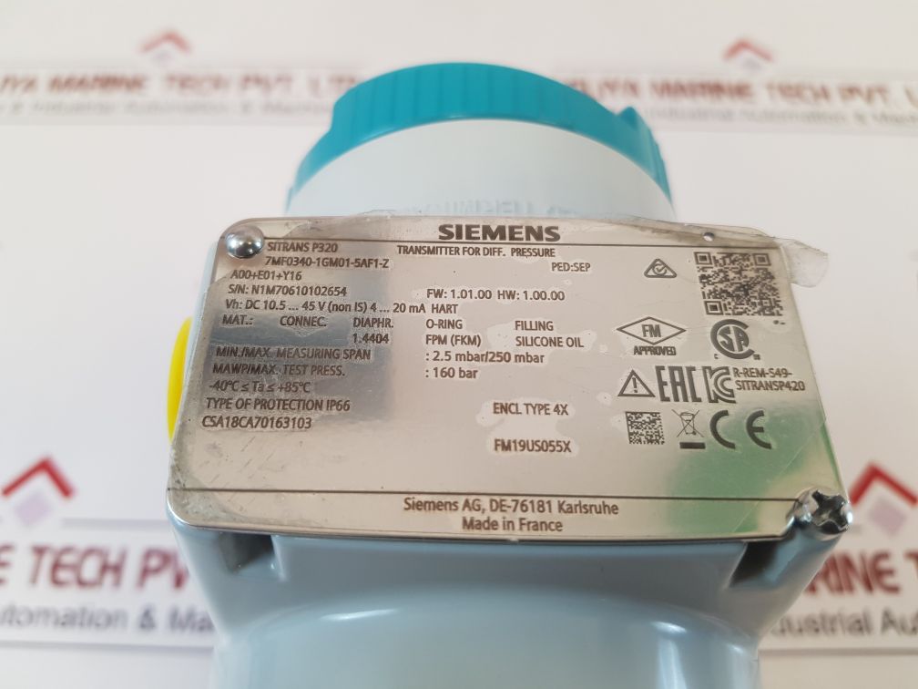 Siemens 7Mf0340-1Gm01-5Af1-z Pressure Transmitter