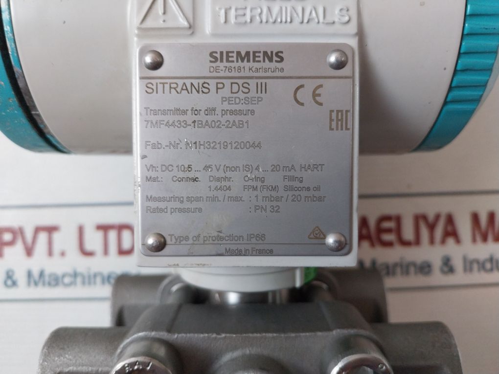 Siemens 7Mf4433-1Ba02-2Ab1 Transmitter For Differential Pressure