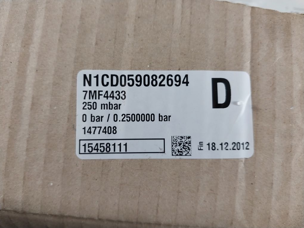 Siemens 7Mf 4433-1Da02-2Ab1-z Differential Pressure Transmitter
