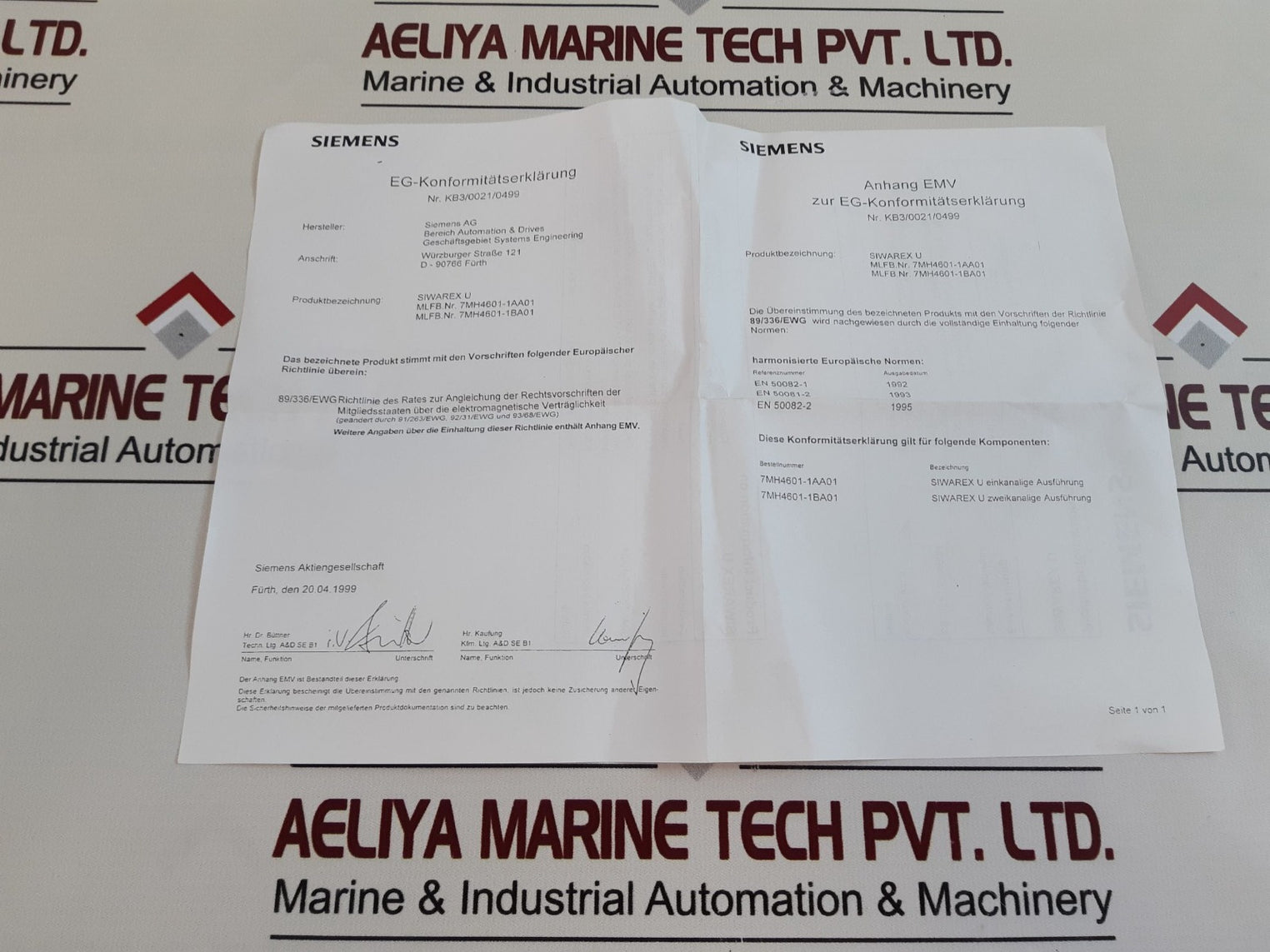 Siemens 7Mh4601-1Aa01 Weighing Module E-stand: 06