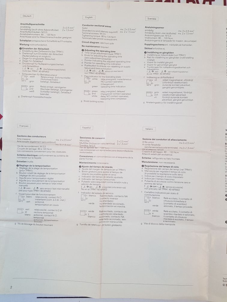Siemens 7Pr41 Time Relay 7Pr4140-6Pm00 220V