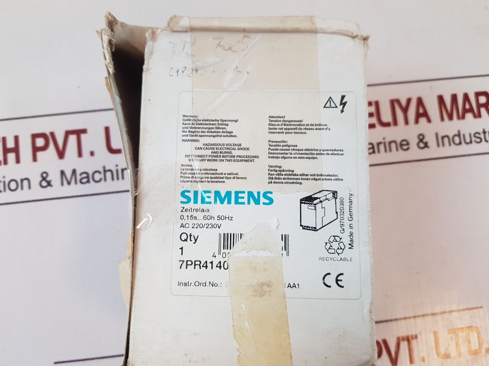 Siemens 7Pr41 Time Relay 7Pr4140-6Pm00 220V