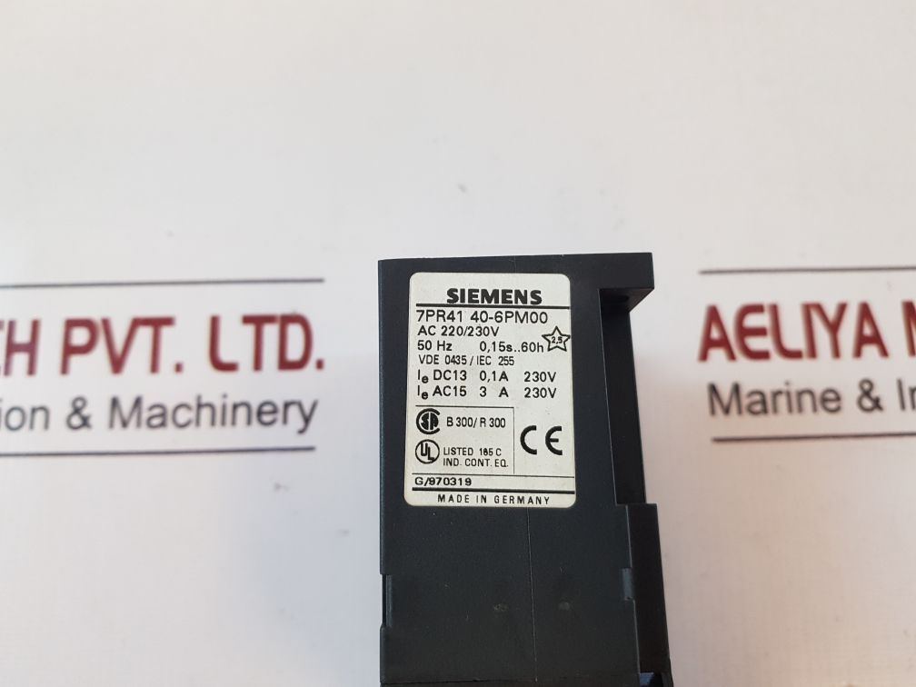 Siemens 7Pr41 Time Relay 7Pr4140-6Pm00 220V
