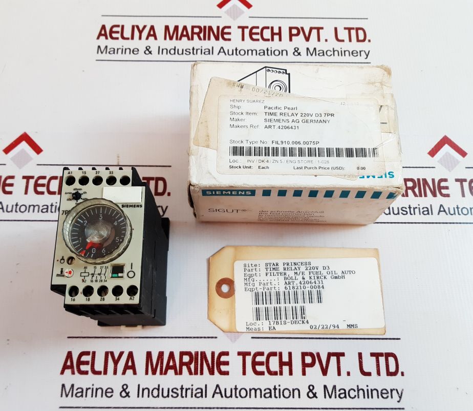 Siemens 7Pr4140-6Pm00 Time Delay Relay 220V 0.15S-60H
