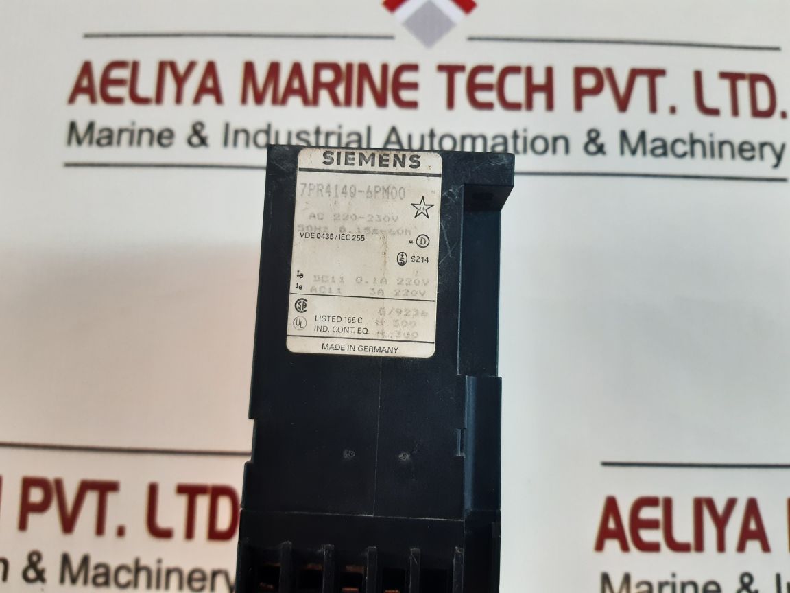 Siemens 7Pr4140-6Pm00 Time Relay 625546