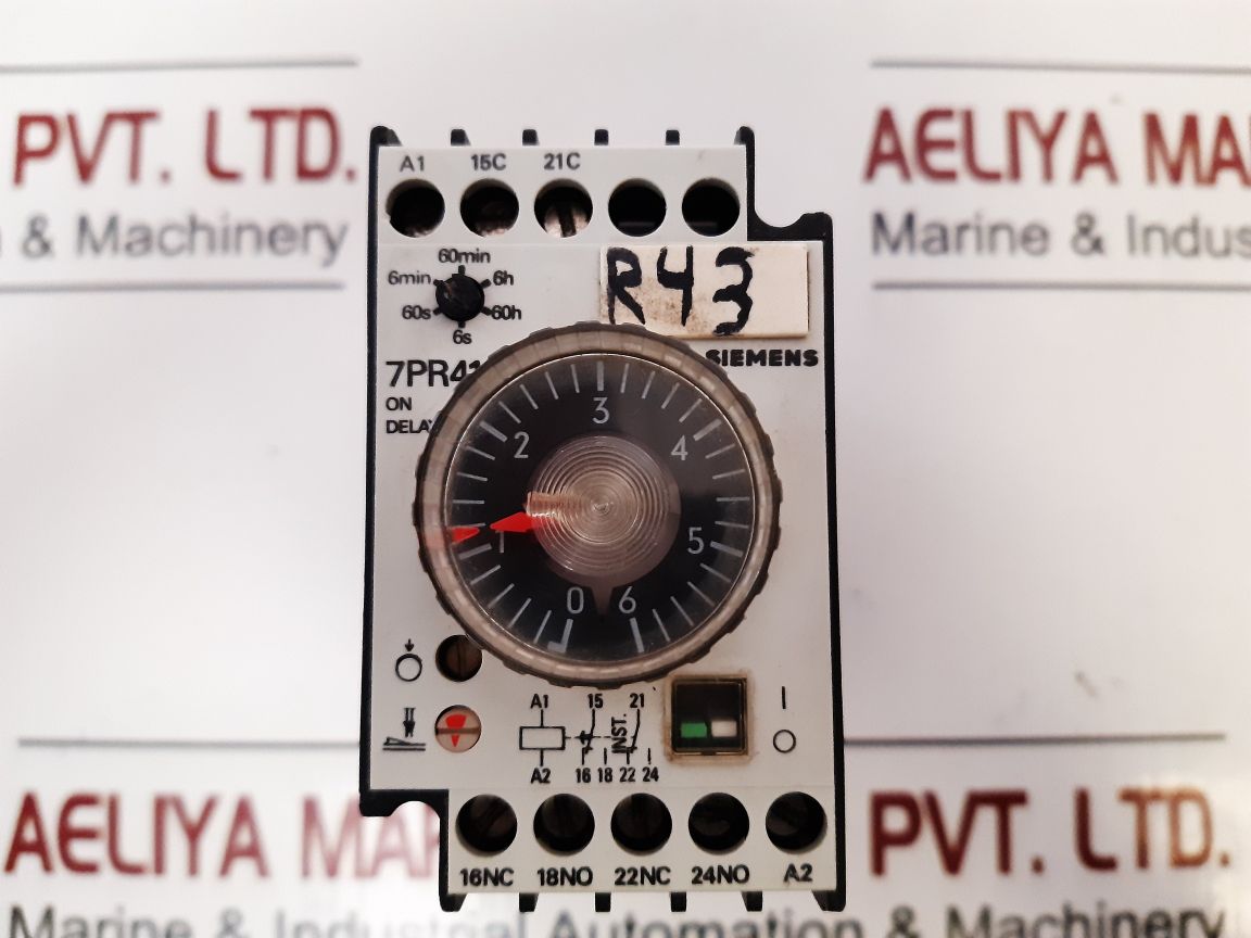 Siemens 7Pr4140-6Pm10 Timer 0.15 Sec To 60 H