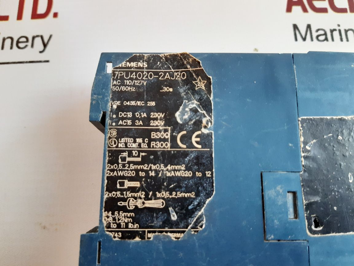 Siemens 7Pu4020-2Aj20 Time Delay Module